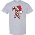 thumbnail image 3 of Inktastic Red and White Candy Cane Santa Christmas Funny Xmas Lights T-Shirt, 3 of 5