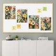thumbnail image 4 of PixonSign Farmhouse/Country Adhesive Canvas Posters, Canvas Wall Art Vibrant Impressionist Flowers Prints, Set of 4 Colorful Floral Pastel Paintings, Multicolor Wall Décor - 8"x10", 4 of 5