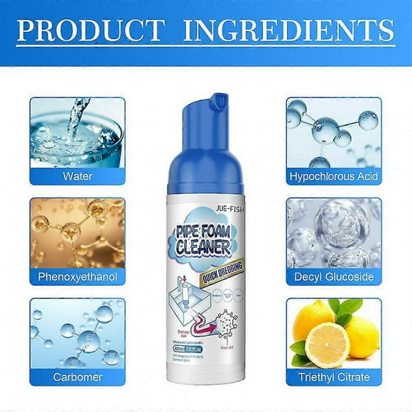2Pcs Yougo Drain Cleaner, Yugou Foam Drain Cleaner, Yugou Get out Drain Cleaner Foam