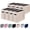 Beige, variant on 4 Packs Letter Size File Organizer, File Folders Organizer, Fabric Storage Box, Collapsible Paper Organizer with Metal Handle, Smooth PVC Rails, Only Box (Beige)