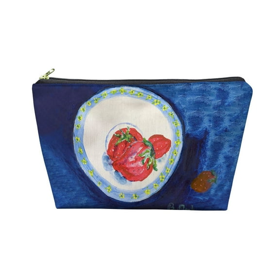 Betsy Drake Interiors Strawberry Plate Pouch 8.5x6