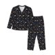thumbnail image 1 of Fotbe New Year Conjunto de Pijama de Manga Larga para Mujer con Estampado, Ropa de Dormir de 2 Piezas, Conjunto de Casa Suave y Cómodo con Bolsillos-Medium, 1 of 7