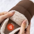 thumbnail image 4 of XIMIN Women's Quilted Puffer Slippers Boots Fuzzy Ultra-Soft Cotton Comfortable Cute Indoor Outdoor Cold Weather Fall Winter Warm House Shoes, 4 of 9