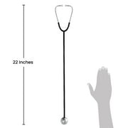 Dixie EMS Single Head Lightweight Stethoscope, Latex Free, for Doctors, Nurses, Students, Medical and Home Use - Black