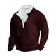 thumbnail image 2 of Blusa y camisa de manga larga con cuello alto para hombre, sudadera informal con capucha, cuello alto retro, cremallera, manga larga, holgada, blusa para hombre, 2 of 3