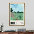 thumbnail image 4 of PixonSign Framed Canvas Print Wall Art Claude Monet Wild Poppy Flowers Pastel Classic Vintage Illustrations Fine Art Decorative Multicolor for Living Room, Bedroom, Office - 24"x36" NATURAL, 4 of 5