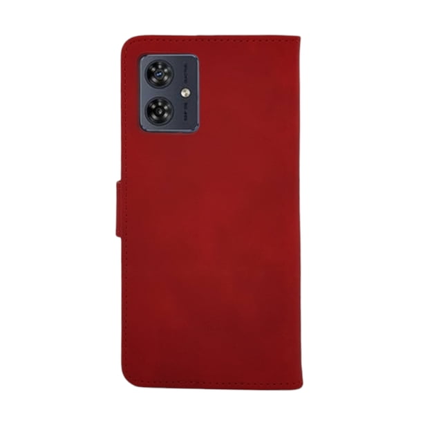 Funda Cartera Suave Cely Vesmir Para Motorola G84 Rojo Más 2 Micas