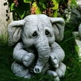 thumbnail image 2 of Alexsix Garden Elephant 15 inch Garden Statue, 2 of 6