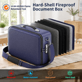 Document Box Hard Case With Lock & Accordion File Folder - Walmart.com