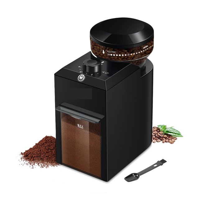 Automatic Burr Mill Coffee Grinder Electric Coffee Bean Grinding with 28 Adjustable Gears ,Easy to Operate