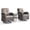 Brown/Gray, variant on Giantfurnni Outdoor Swivel Rocking Chairs Set of 2, High Back Patio Swivel Chairs with Side Tabel for Deck Porch Balcony