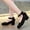 Black, variant on Toddler Little Big Kids Girls Mary Jane Block Heel Dress Shoes with Bow & Pearl Ankle Strap, Square Toe Princess Party Pumps for Wedding, Birthday, Pageant, Ages 4-12 Years