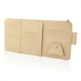 thumbnail image 2 of Kenally Organizador de parasol para coche, correa elástica Universal, bolsa de almacenamiento, gafas automotrices, portalápices para teléfono móvil Automoción decorativa y accesorios beige Kenally VI009632-06, 2 of 6