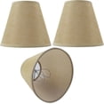 thumbnail image 1 of Juego de 3 pantallas para lámpara de pared, pantallas de tela para lámpara de pared, lámparas de mesa pequeñas, para bombillas de borde de corte, visualización de ajuste de clip, 3 x 6 x 5, 1 of 15