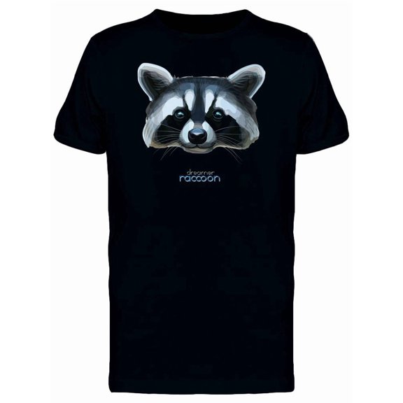Dreamer Raccoon, Watercolor Head Tee Men's -Image by Shutterstock
