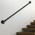 thumbnail image 5 of For In/Outdoor Black Modern Handrail 4ft Stair Assisting Railing Wall-mounted Hand Rail, 5 of 20