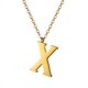 thumbnail image 1 of Collar con colgante inicial PROSTEEL de oro con letra del alfabeto para mujeres y niñas, 1 of 7