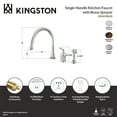 thumbnail image 4 of Kingston Brass KB3818BLBS Georgian Single-Handle 3-Hole Widespread Kitchen Faucet with Brass Sprayer in Brushed Nickel, 4 of 5