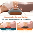 thumbnail image 5 of Morfone Back Massager with Heat and Vibration, Ergonomic Lumbar Support Pillow for Lower Back Relaxation, Deep Tissue Massager for Bed, Chair, Office, Home Use, 5 of 9