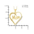 thumbnail image 4 of JewelersClub Mom Necklace 14K Gold Plated Silver Necklace for Women – Beautiful Accent White Diamonds + 14K Gold Plated Silver Mother Daughter Necklace – Mothers Day Gifts Necklaces for Women, 4 of 4
