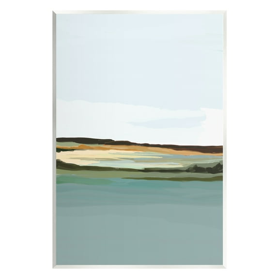 Stupell Industries Modern Lake Shore Abstract Painting Unframed Art Print Wall Art, 10 x 15