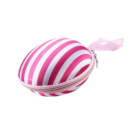 

Silicone Bra Case Invisible Bra Storage Case Zippered Travel Case for Women(White and Rosy Stripe)