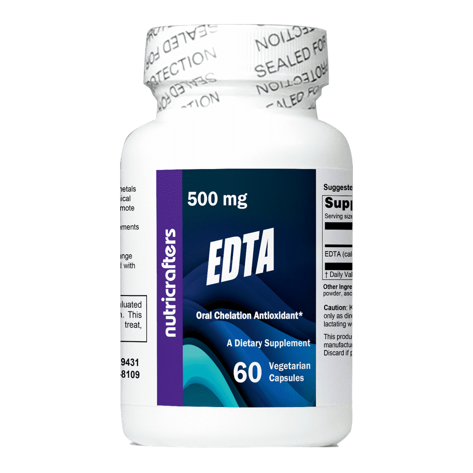 EDTA 500 mg X 60 Caps NutriCrafters 500 mg Calcium Disodium EDTA Oral