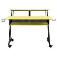 thumbnail image 3 of Pemberly Row Contemporary Wood Music Recording Studio Desk in Yellow/Black, 3 of 7