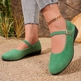 thumbnail image 6 of Miluxas Women's Mary Jane Flats Comfortable Dressy Ballet Flats Casual Round Toe Slip On office Work Woman Shoes Green 8.5(41), 6 of 9