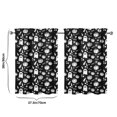 thumbnail image 4 of 2 PCS Halloween Tier Curtains Featuring Bat and Cobweb Illustration, Halloween Themed Caf Curtains for Small Windows 27.5x36in(70x90cm) Kitchen Curtains, 4 of 4