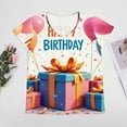 thumbnail image 4 of Birthday Presents Balloons And Festive Joy Women's Blouse Short Sleeve Women's Top T-Shirt Spring Summer Clothes, 4 of 7