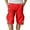 Watermelon Red, variant on Men's Summer Cotton Cargo Shorts in Watermelon Red, Army Green & Brown - Sizes 29 - 36, with Pockets