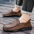 thumbnail image 5 of Mens Casual Moccasins Comfortable Breathable Non-slip Loafers Retro Lightweight Flat Driving Shoes Yellow 11 US, 5 of 7