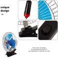 thumbnail image 3 of Ventilador oscilante para furgoneta de 8 pulgadas y 12 V, ventilador portátil para salpicadero, ventilador de refrigeración con clip (azul), 3 of 7