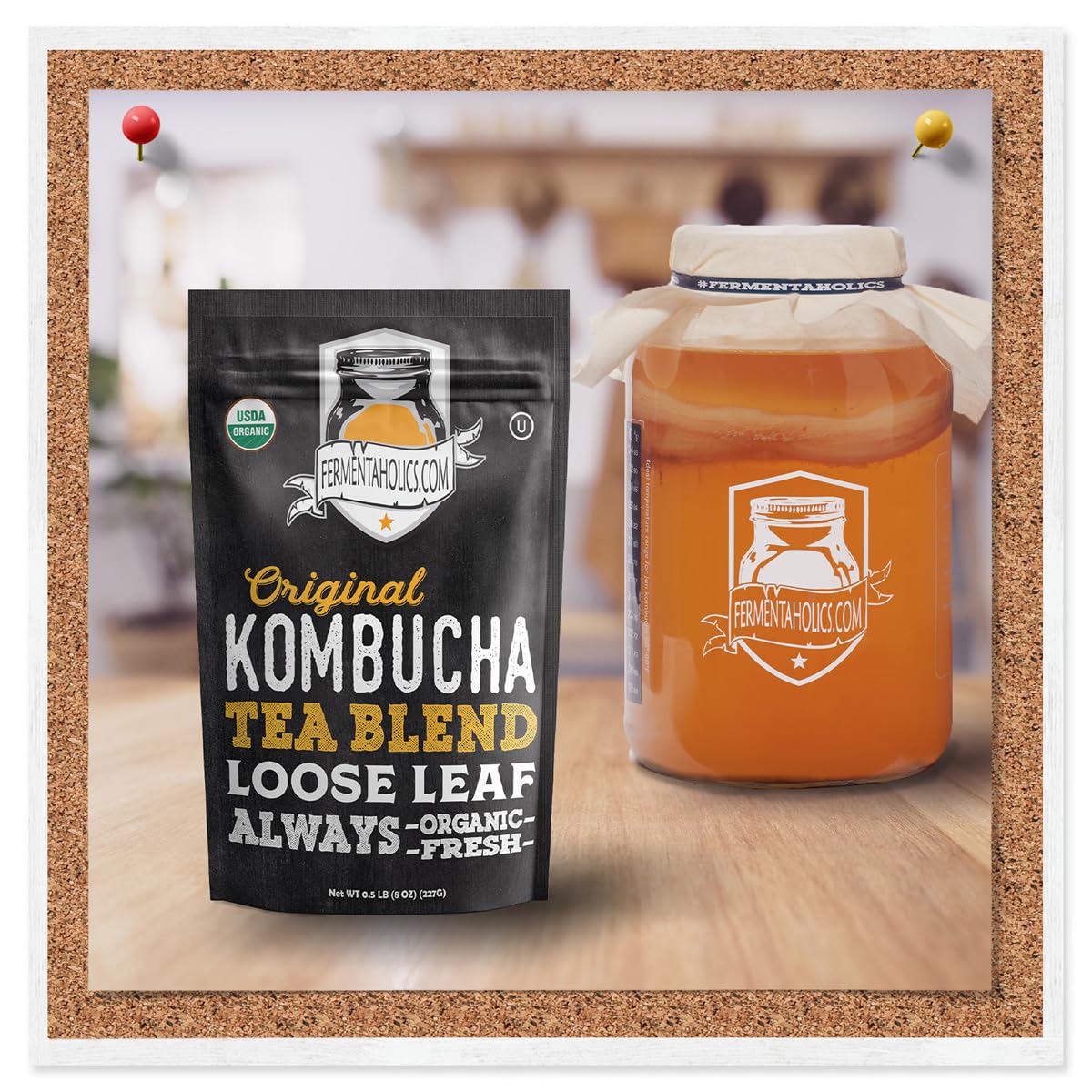 USDA Organic Kombucha Tea Blend 8 oz | Makes 22 Gallons | Kosher ...