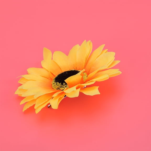 Raindrops 3Pack Kids Hair Clips For Girls Sunflower Shape Cute Faux Flower Accessories 3.94 x 3.94 x 0.79 Inch