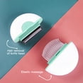 thumbnail image 3 of Pet Hair Cleaner Combing brush Shell Comb Cat Dog Comb Pet Hair Brush pet Clean Mint green comb Pet Hair Grooming Tool, 3 of 9