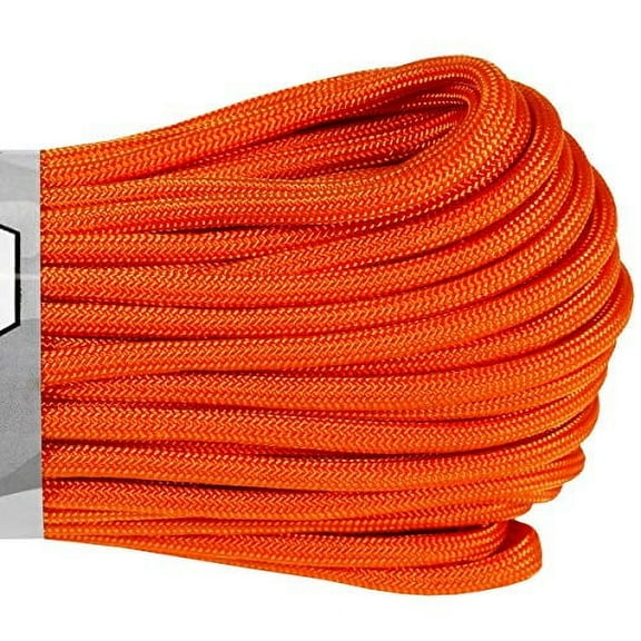 Atwood Paracord - 100' x 3/32" Tactical Cord 4 Nylon Strand Core 275 Test Weight 275lbs (Burnt Orange)