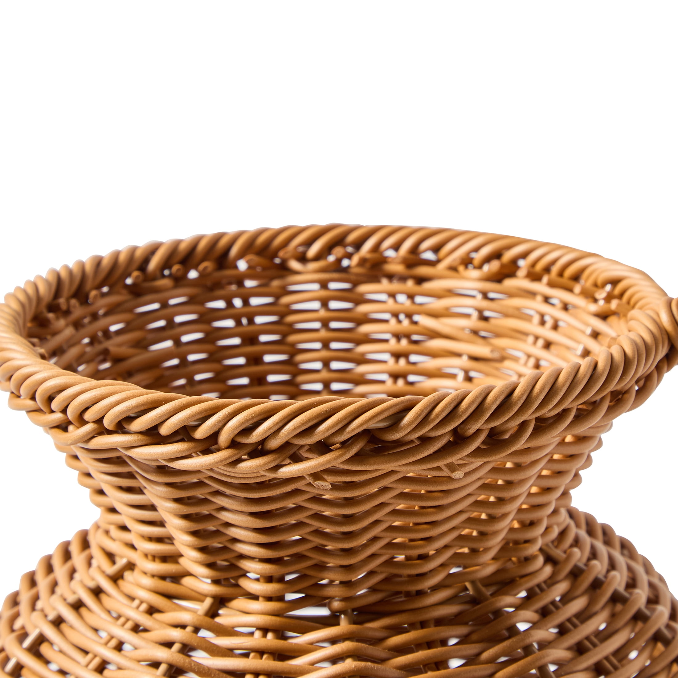 My Texas House 8" Brown Faux Rattan Pitcher Vase