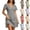 Black, variant on Women's Gingham Dresses V Neck Short Sleeve Wrap A-Line Mini Dress Lightweight Flowy Casual Summer Sundress Gray XL