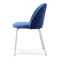 thumbnail image 6 of Meelano 60-C-NVY M60 Modern Velvet Chair - Chrome & Navy, Set of 2, 6 of 7