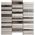 thumbnail image 2 of Apollo Tile 5 pack 11.8-in x 11.8-in Gray Marble and Glass Mosaic Tile (4.83 Sq ft/case), 2 of 2