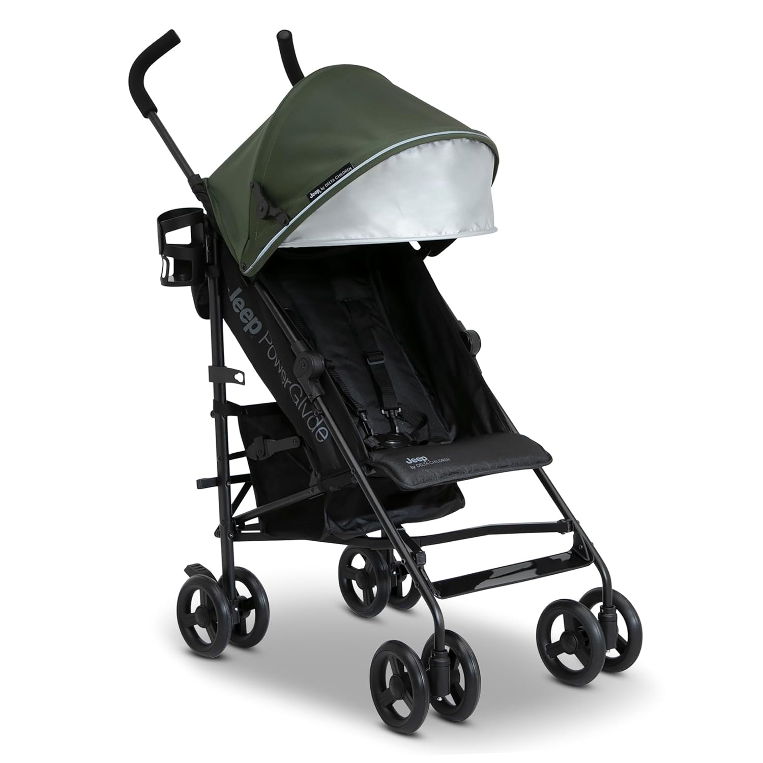Stroller by Children Lightweight Travel Stroller with Smoothest Ride & Compact Fold, 3-Position Recline, Extra Large Storage Basket, Olive Green