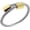 Gold - Square Endings, variant on 2 Tone Adjustable Twisted Wire Cable Bangle Bracelets for Women, Gold & Black