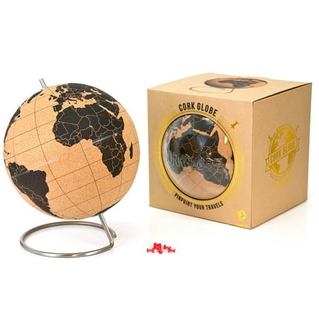 Suck UK Large Cork Globe Push Pin Educational World MAP Adventure Memory (Best Offline Maps For Android Uk)