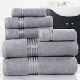 thumbnail image 2 of Lavish Home 67-0016-S Cotton 100 Percent Hotel Towel Set, Silver - 6 Piece, 2 of 3