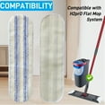 thumbnail image 2 of Mop Replacement Pads for Ocedar H2prO Flat Mop, 4 Pack Mop Refills for H2pro Flat Mop, Machine Washable Reusable Microfiber Mop Heads Replacements for Ocedar H2 Pro Mop, 2 of 7