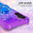 thumbnail image 2 of Clear Case for Samsung Galaxy A14 5G with Kickstand for Girls Women, Liquid Glitter Sparkle Bling Cute Case Gradient Quicksand Cover for Samsung Galaxy A14 5G JB Purple Navy, 2 of 16