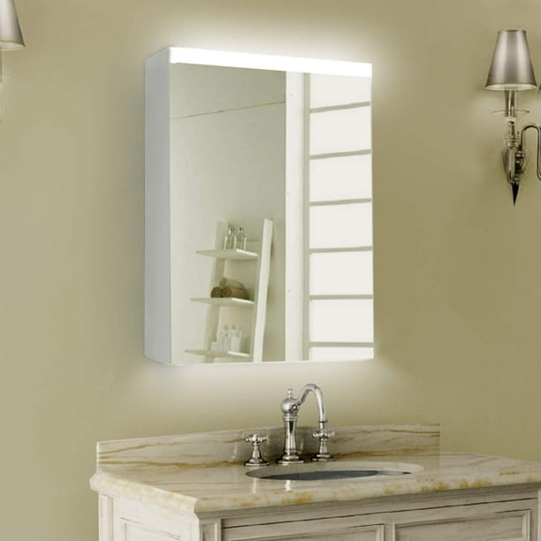 Led Bathroom Medicine Cabinet With Mirror 24 X30 Flexible Assembly Intelligent Switch Ip44 Aluminum Frame Casement Door Surface Mounting Only Right Open Com Led Bathroom Medicine Cabinet With, Vanity Art Led Bathroom Mirror Medicine Cabinet With Rock Switch