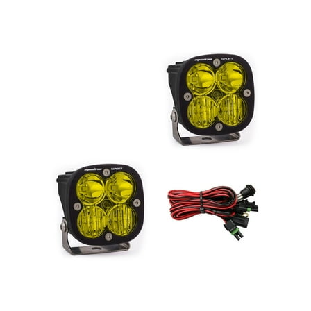 Baja Designs Squadron Sport Black LED Auxiliary Automotive Fog Light, 2 Piece
